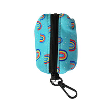 Load image into Gallery viewer, HAPPY RAINBOW BLUE POOP BAG HOLDER
