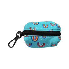 Load image into Gallery viewer, HAPPY RAINBOW BLUE POOP BAG HOLDER
